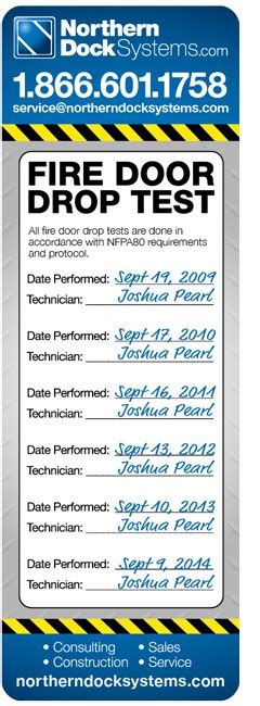 two part annual drop test form|Annual Fire Door Evaluation & Drop Test .